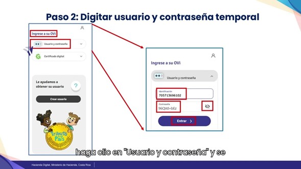 Metodos de ingreso a la oficina virtual - Paso 2.1