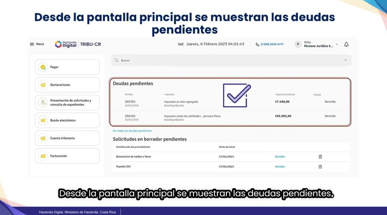 deudas pendientes