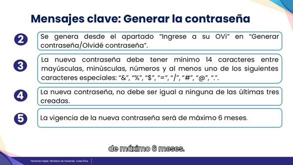 mensajes clave Generar la contrasena Guía Esencial del Sistema TRIBU-CR: Manual Técnico Paso a Paso 2025