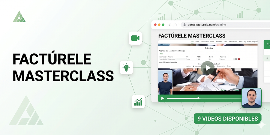 Interfaz de Factúrele Masterclass para gestión de negocios con IA